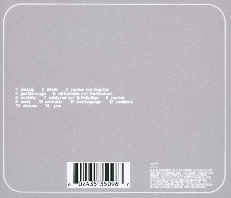 Ariana Grande - Positions [Audio CD] Audio CD/Vinyl Universal Music   