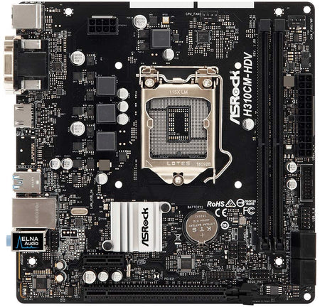 ASRock H310CM-HDV LGA1151/ Intel H310/ DDR4/ SATA3 & USB3.1/ A&GbE / MicroATX Motherboard [Computer Hardware] Electronics ASRock   