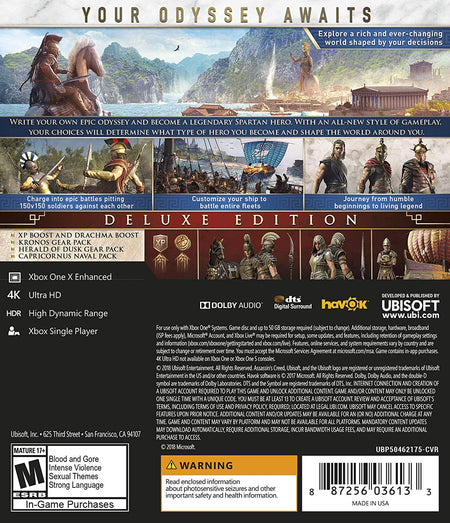 Assassin's Creed Odyssey: Deluxe Edition [Xbox One] Xbox One Video Game Ubisoft   