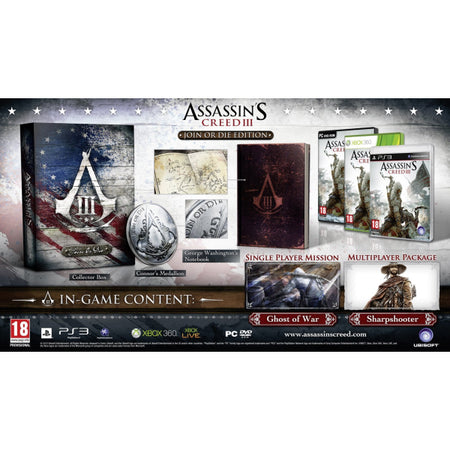 Assassin's Creed III - Join or Die Edition [PlayStation 3] PlayStation 3 Video Game Ubisoft   