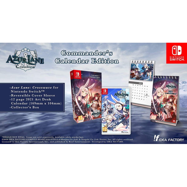 Azur Lane: Crosswave - Commander's Calendar Edition [Nintendo Switch] Nintendo Switch Video Game Idea Factory   