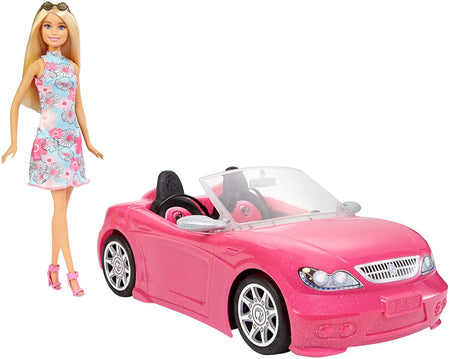 Barbie Convertible Vehicle and Doll Pack [Toys, Ages 3+] Toys & Games Mattel   