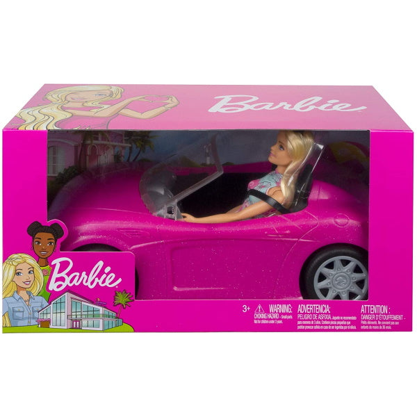 Barbie Convertible Vehicle and Doll Pack [Toys, Ages 3+] Toys & Games Mattel   