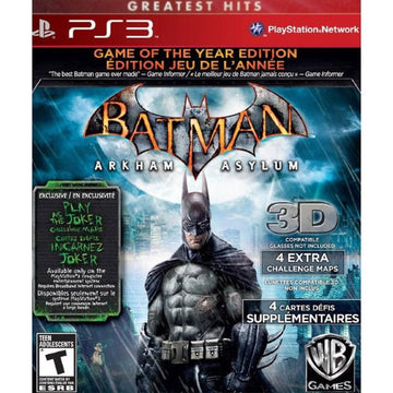 Batman: Arkham Asylum - Game of the Year Edition [PlayStation 3] PlayStation 3 Video Game Warner Bros.   