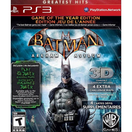 Batman: Arkham Asylum - Game of the Year Edition [PlayStation 3] PlayStation 3 Video Game Warner Bros.   