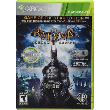 Batman: Arkham Asylum - Game of the Year Edition [Xbox 360] Xbox 360 Video Game Warner Bros.   