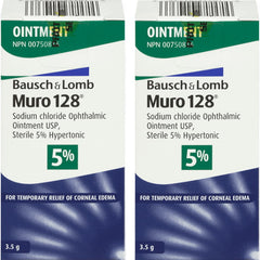 Bausch & Lomb Muro 128 5% Ointment - 3.5 g / 8 Oz - 2 Pack [Healthcare] Healthcare Bausch & Lomb   