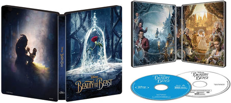 Disney's Beauty and the Beast Live Action - Limited Edition Collectible SteelBook - Best Buy Exclusive [Blu-ray + DVD + Digital] DVDs & Blu-Rays Disney   