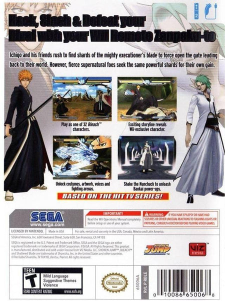 Bleach: Shattered Blade [Nintendo Wii] Nintendo Wii Video Game SEGA   