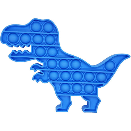 Blue Dinosaur Push Pop Bubble Fidget Toy [Sensory Kids Adults Anxiety Stress Relief] Toys & Games Everest   