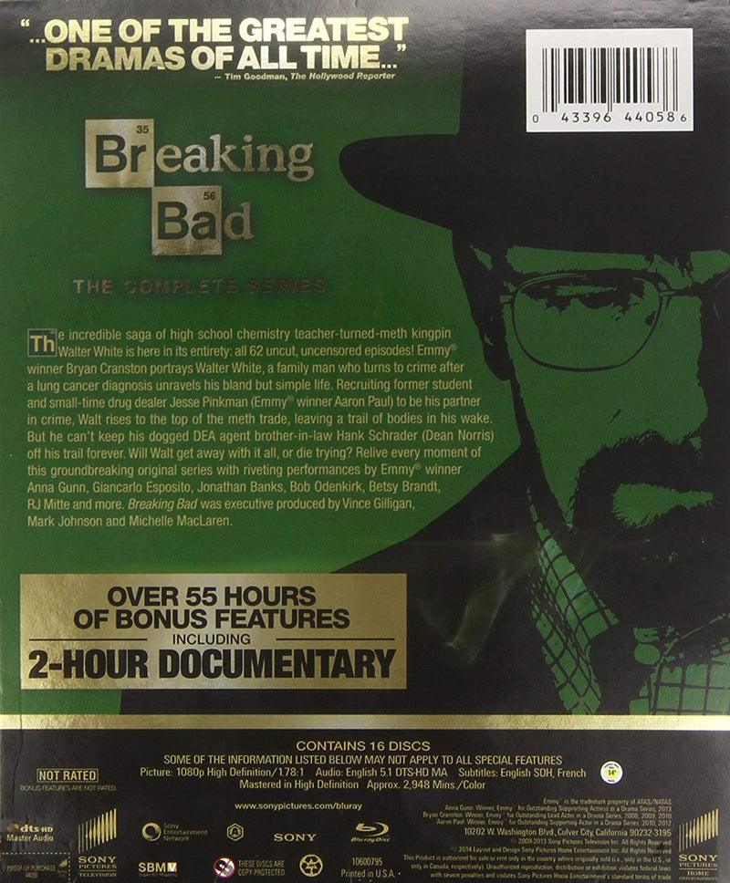 Breaking Bad: The Complete Series - Seasons 1-6 [Blu-Ray Box Set] DVDs & Blu-Rays Sony   
