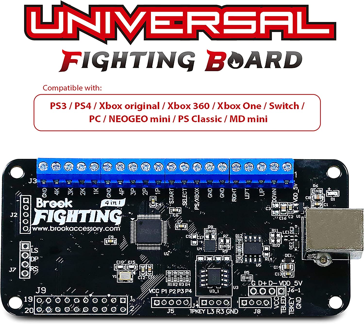 Brook Universal Fighting Board (UFB) - Pre-installed header version fo – Shopville Brook Universal Fighting Board (UFB) - Pre-installed header version fo – Shopville