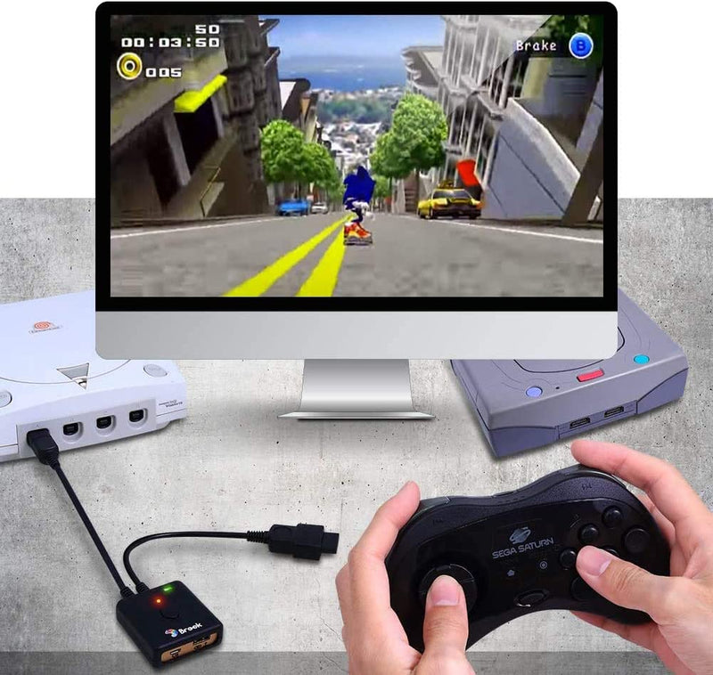 Brook Wingman Converter SD Support - Controller Adapter for PS3 / PS4 / PS5 / Xbox 360 / Xbox One / Xbox Series X/S / Switch Pro to Saturn and Dreamcast [Cross-Platform Accessory] Cross-Platform Accessories Brook Gaming   