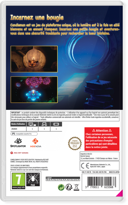Candleman [Nintendo Switch] Nintendo Switch Video Game Red Art Games   