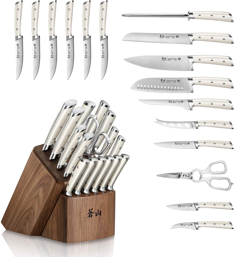 Cangshan S1 Series 1022599 German Steel Forged 17-Piece Knife Block Set - Walnut [House & Home] House & Home Cangshan   