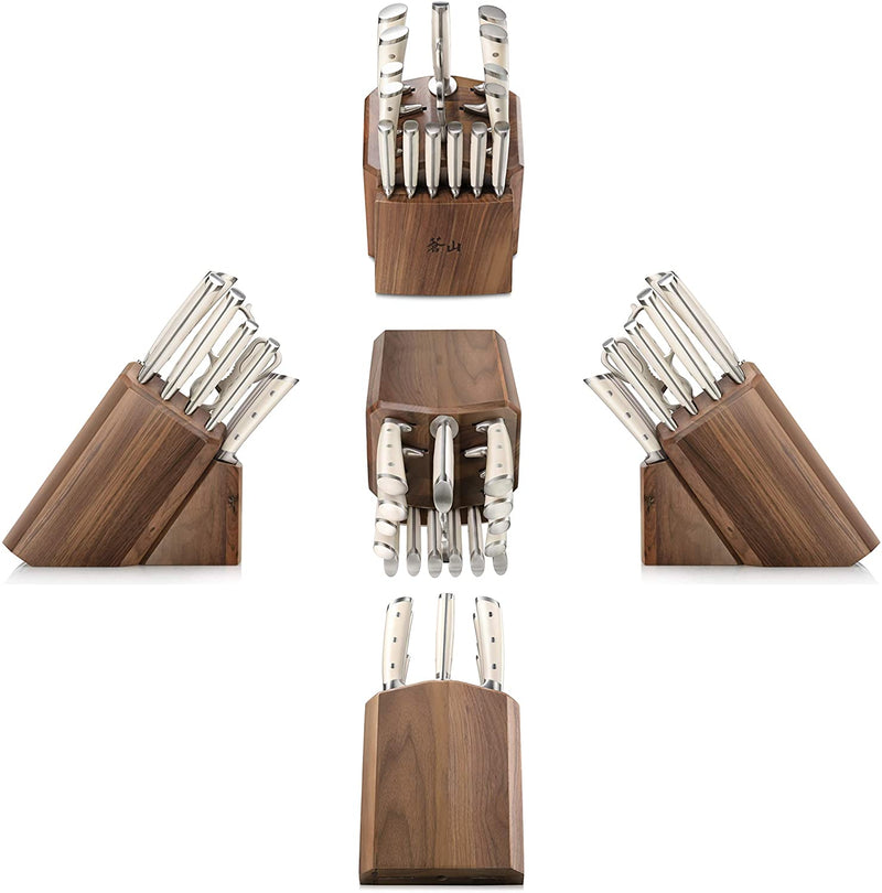 Cangshan S1 Series 1022599 German Steel Forged 17-Piece Knife Block Set - Walnut [House & Home] House & Home Cangshan   
