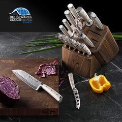 Cangshan S1 Series 1022599 German Steel Forged 17-Piece Knife Block Set - Walnut [House & Home] House & Home Cangshan   