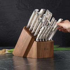 Cangshan S1 Series 1022599 German Steel Forged 17-Piece Knife Block Set - Walnut [House & Home] House & Home Cangshan   