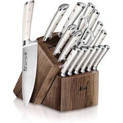 Cangshan S1 Series 1022599 German Steel Forged 17-Piece Knife Block Set - Walnut [House & Home] House & Home Cangshan   