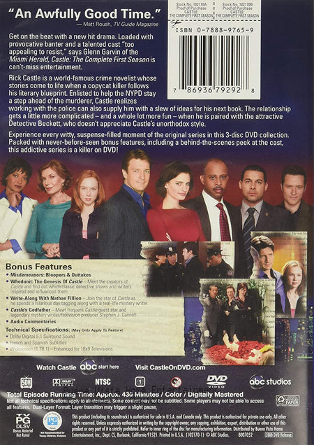 Castle: The Complete First Season [DVD Box Set] DVDs & Blu-Rays ABC Studios   