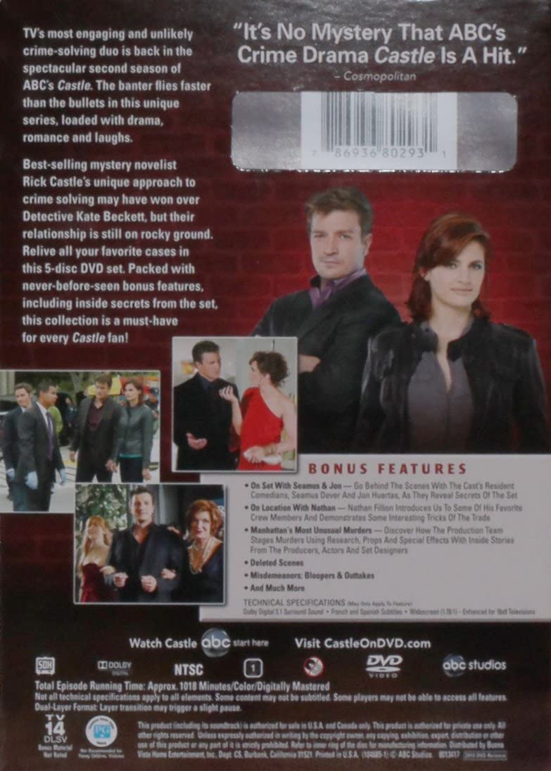 Castle: The Complete Second Season [DVD Box Set] DVDs & Blu-Rays ABC Studios   