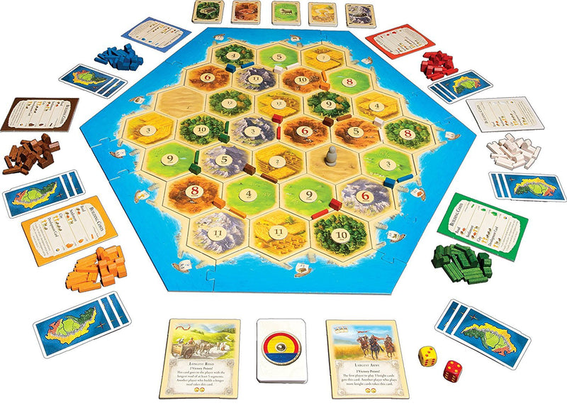 Catan 5th Edition w/ 5 and 6 Player Extension Bundle [Board Game, 2-6 Players] Board Game Asmodee   