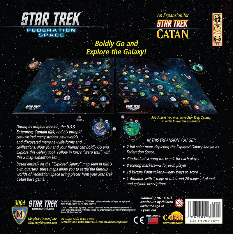 Catan: Star Trek Federation Space Expansion [Board Game, 3-4 Players] Board Game Mayfair Games   