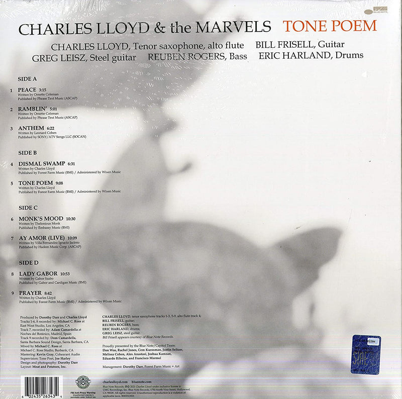 Charles Lloyd & The Marvels - Tone Poem [Audio Vinyl] Audio CD/Vinyl Blue Note   