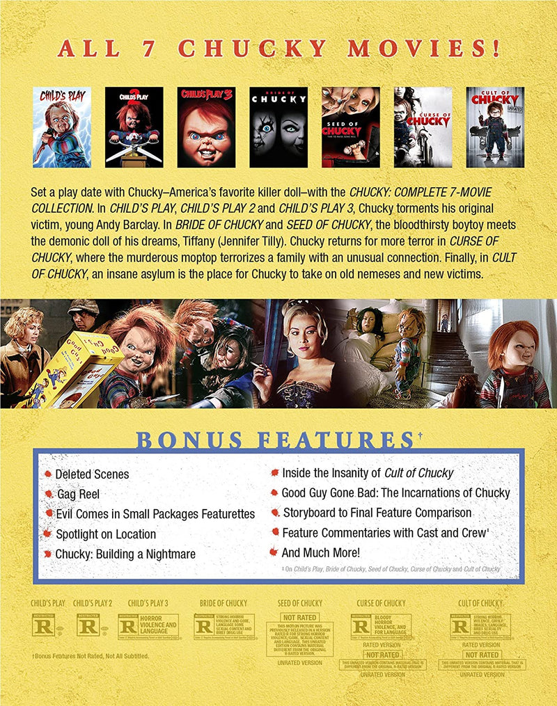 Chucky: Complete 7-Movie Collection [Blu-Ray Box Set] DVDs & Blu-Rays Universal Studios   