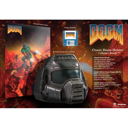 Classic Doom Helmet Collector's Bundle [Collectible] Toys & Games Bethesda   