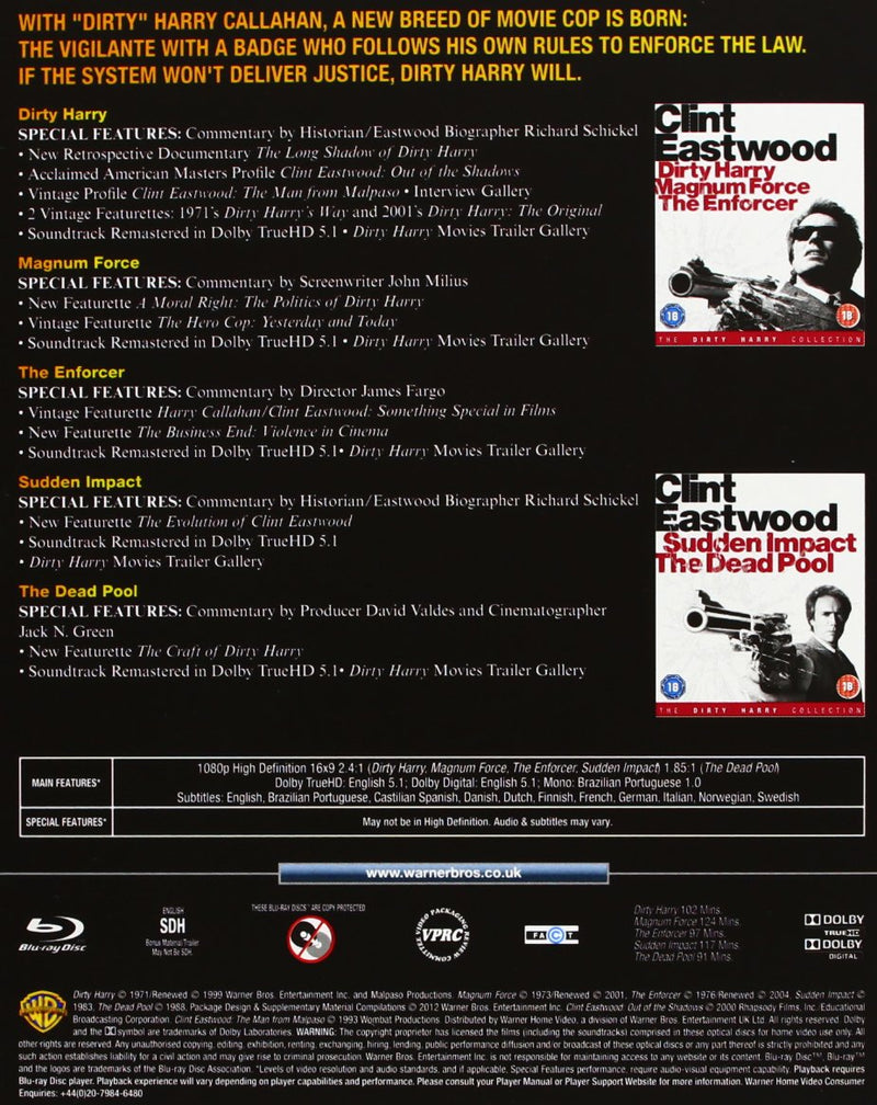 Clint Eastwood: Dirty Harry Collection [Blu-Ray Box Set] DVDs & Blu-Rays MGM   