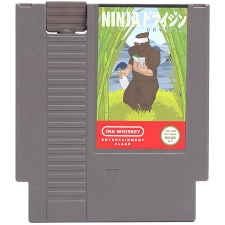 Concealable NES Entertainment Flask - Ninja Dry Gin [Collectible] House & Home Ink Whiskey   