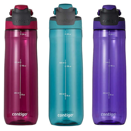 Contigo AutoSeal Tritan Water Bottles - 3 Pack - Purple, Pink, Blue [House & Home] House & Home Contigo   