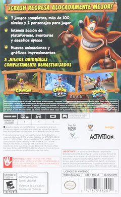 Crash Bandicoot N. Sane Trilogy [Nintendo Switch] Nintendo Switch Video Game Activision   