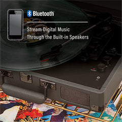Crosley: Cruiser Plus Vintage 3-Speed Bluetooth in/Out Suitcase Vinyl Record Player Turntable - Slate - CR8005F-SG [Electronics] Electronics Crosley