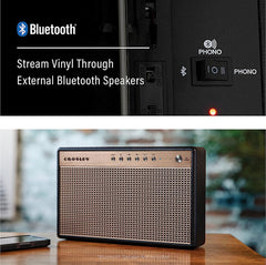 Crosley: Cruiser Plus Vintage 3-Speed Bluetooth in/Out Suitcase Vinyl Record Player Turntable - Slate - CR8005F-SG [Electronics] Electronics Crosley