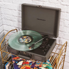Crosley: Cruiser Plus Vintage 3-Speed Bluetooth in/Out Suitcase Vinyl Record Player Turntable - Slate - CR8005F-SG [Electronics] Electronics Crosley