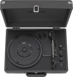 Crosley: Cruiser Plus Vintage 3-Speed Bluetooth in/Out Suitcase Vinyl Record Player Turntable - Slate - CR8005F-SG [Electronics] Electronics Crosley