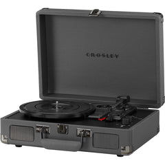 Crosley: Cruiser Plus Vintage 3-Speed Bluetooth in/Out Suitcase Vinyl Record Player Turntable - Slate - CR8005F-SG [Electronics] Electronics Crosley