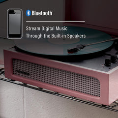 Crosley: Voyager Vintage 3-Speed Bluetooth In/Out Vinyl Record Player Turntable - Amethyst - CR8017B-AM [Electronics] Electronics Crosley