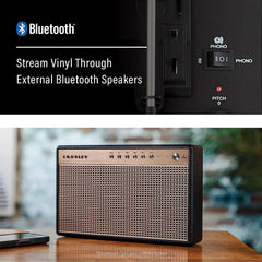 Crosley: Voyager Vintage Portable Vinyl Record Player Turntable with Bluetooth in/Out and Built-in Speakers - Black - CR8017B-BK [Electronics] Electronics Crosley