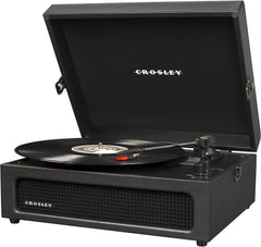 Crosley: Voyager Vintage Portable Vinyl Record Player Turntable with Bluetooth in/Out and Built-in Speakers - Black - CR8017B-BK [Electronics] Electronics Crosley