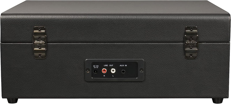 Crosley: Voyager Vintage Portable Vinyl Record Player Turntable with Bluetooth in/Out and Built-in Speakers - Black - CR8017B-BK [Electronics] Electronics Crosley