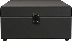 Crosley: Voyager Vintage Portable Vinyl Record Player Turntable with Bluetooth in/Out and Built-in Speakers - Black - CR8017B-BK [Electronics] Electronics Crosley