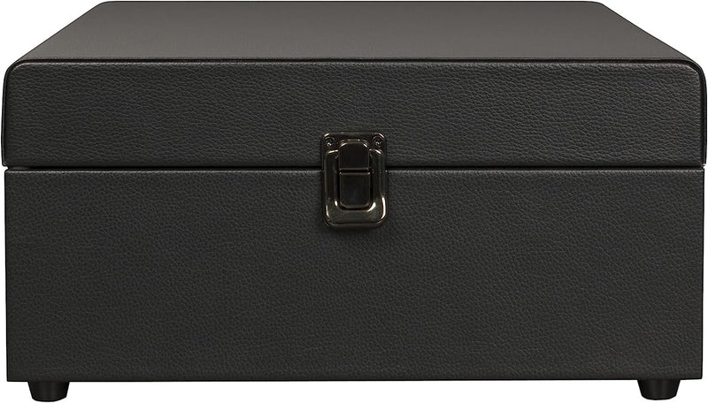 Crosley: Voyager Vintage Portable Vinyl Record Player Turntable with Bluetooth in/Out and Built-in Speakers - Black - CR8017B-BK [Electronics] Electronics Crosley