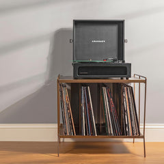 Crosley: Voyager Vintage Portable Vinyl Record Player Turntable with Bluetooth in/Out and Built-in Speakers - Black - CR8017B-BK [Electronics] Electronics Crosley