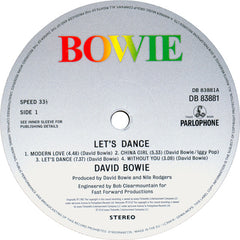 David Bowie - Let's Dance (Remastered) [Audio Vinyl] Audio CD/Vinyl Parlophone   