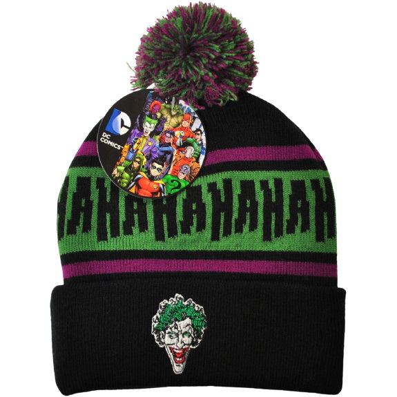 DC Comics The Joker HAhaHAha Cuff Beanie Toque Hat Shopville