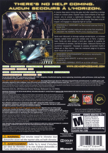 Dead Space [Xbox 360] Xbox 360 Video Game Electronic Arts   