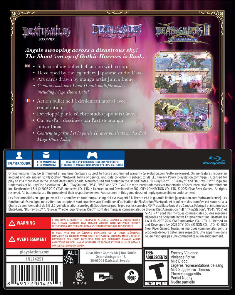 Deathsmiles I & II [PlayStation 4] PlayStation 4 Video Game Clear River Games   